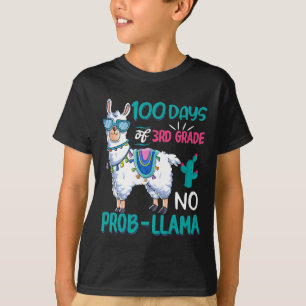 T-shirt Jours D'École Pas De Problème Llama 3e Classe Teac