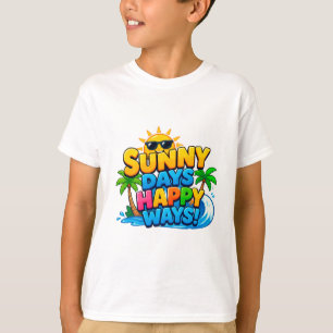 T-shirt ☀️ Jours Ensoleillés Façons Heureuses Été Enfants