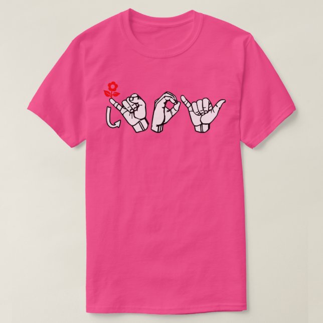T-shirt JOY ASL Signal Language Design 4 (Design devant)