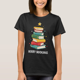 T-shirt Joy Bookmas - Festive Book Stack for Book Lovers