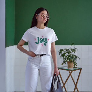 T-shirt Joy Elegant texte Noël Pretty