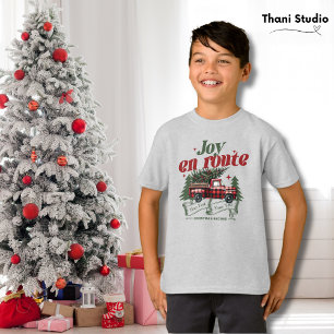 T-shirt Joy en route Noël commence Camion & X-Mas Arbre