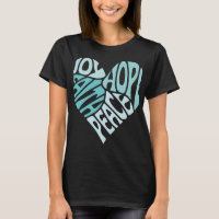 Joy Hope Faith Peace Heart Typographie Art