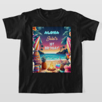 Joy hula Luau Surf aloha hawaiian 1er anniversaire