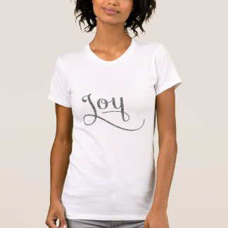 T-shirt Joy Script Parties scintillant Argent
