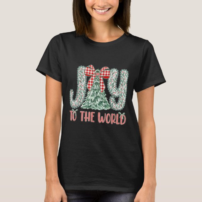 T-shirt Joy To The World Jesus Christian Christmas Xmas Tr (Devant)