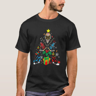 T-shirt Joyau de Noël de hockey sur glace Arbre de Noël