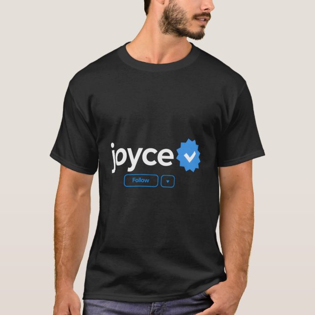 T-shirt Joyce Prénom Badge Vérifié Social Media Joyce (Devant)