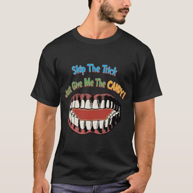 T-shirt Joyeuse chemise Halloween Halloween - Grande Bouch (Devant)