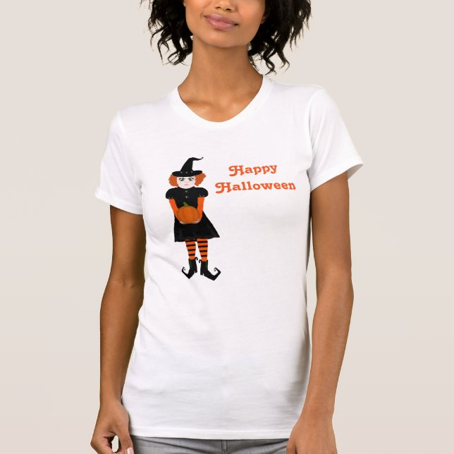 T-shirt Joyeuse Chemise sorcière Halloween (Devant)