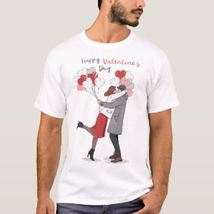 T-shirt Joyeuse conception de la Saint-Valentin 