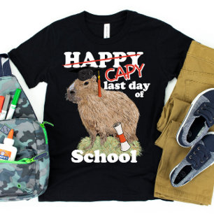 T-shirt Joyeuse Dernière journée de l'école Capybara Gradu