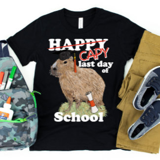 T-shirt Joyeuse Dernière journée de l'école Capybara Gradu