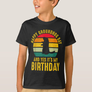 T-shirt Joyeuse fête de la marmotte et oui c'est mon anniv