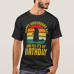T-shirt Joyeuse Fête de la Marmotte Et Oui C'est Mon Anniv