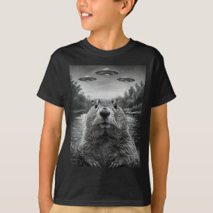 T-shirt Joyeuse fête de la marmotte Marmotte selfie avec o