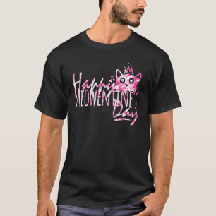 T-shirt Joyeuse fête de la Meowentine Saint-Valentin Tie D