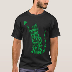 T-shirt Joyeuse Fête de la Saint-Patrick Chat Shamrock
