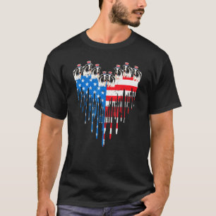T-shirt Joyeuse Fête de l'Indépendance Fierté Vaches Drape