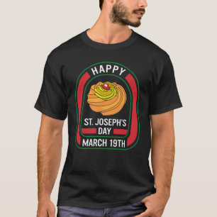 T-shirt Joyeuse fête de Saint Joseph le 19 mars Zeppole Ch