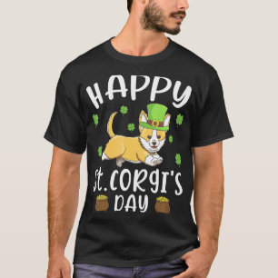 T-shirt Joyeuse fête des Corgis Saint Patrick Funy Chien
