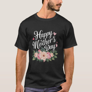 T-shirt Joyeuse fête des mères avec Floral Maman maman gra