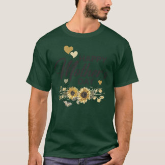 T-shirt Joyeuse fête des mères avec une famille de tournes