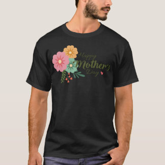 T-shirt Joyeuse Fête des mères Famille florale
