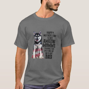 T-shirt Joyeuse fête des mères Husky Dog Maman Chien Mère