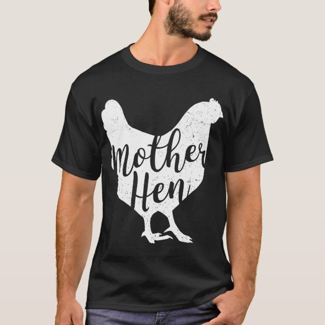 T-shirt Joyeuse Fête Des Mères Poulet Mère Hen Pour Femmes (Devant)