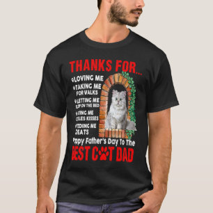 T-shirt Joyeuse Fête des Pères Meilleur Papa Chat Mignon C