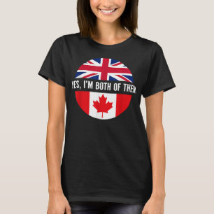 T-shirt Joyeuse fête du Canada Je suis britannique et cana
