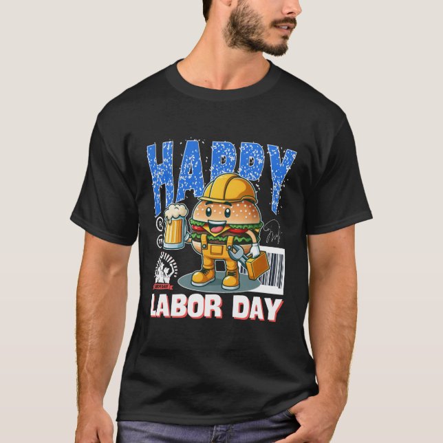 T-shirt Joyeuse fête du travail (Devant)