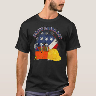 T-shirt Joyeuse Fête du Travail Arc-en-ciel Squelette amér