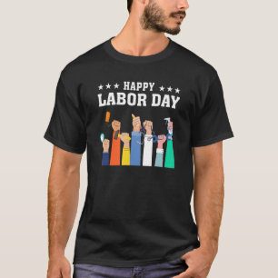 T-shirt Joyeuse Fête du Travail Drapeau Américain Fier Tra