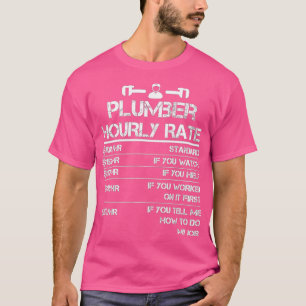 T-shirt Joyeuse Fête du Travail Drôle Plumber Taux horaire