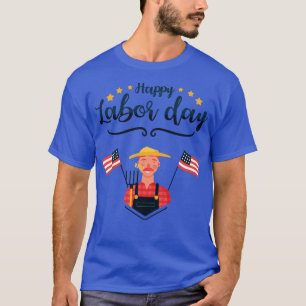 T-shirt Joyeuse Fête du Travail Jour du travail du drapeau