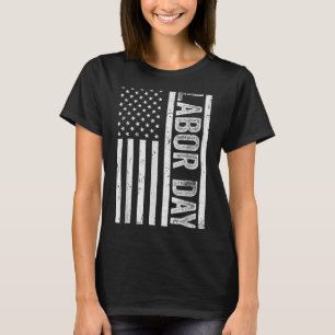 T-shirt Joyeuse Fête du Travail Patriote du drapeau Vintag