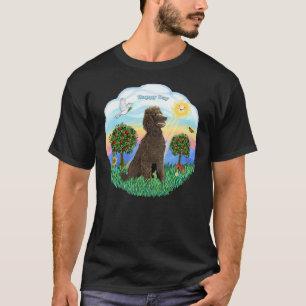 T-shirt Joyeuse journée avec un chocolat de caniche standa