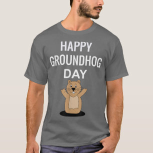 T-shirt Joyeuse Journée de la marmotte de fond - Drôle Che