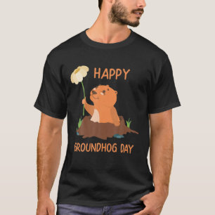 T-shirt Joyeuse Journée de la marmotte - Drôle boisé avec 