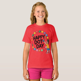 T-shirt Joyeuse journée Dot Funny Colorful Pois enfants ch
