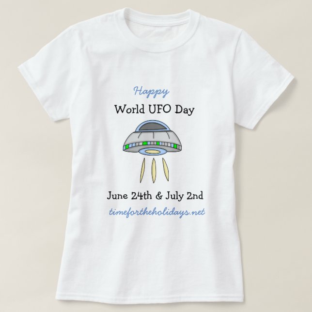 T-shirt Joyeuse Journée mondiale de l'OVNI Juin 24 Juin T- (Design devant)