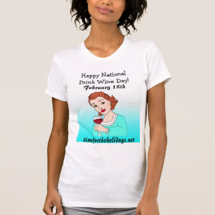 T-shirt Joyeuse Journée nationale du vin de boisson - 18 f
