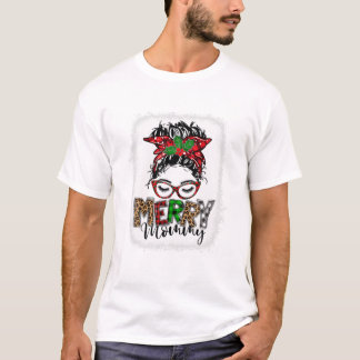 T-shirt Joyeuse maman Messy Bun Drôle
