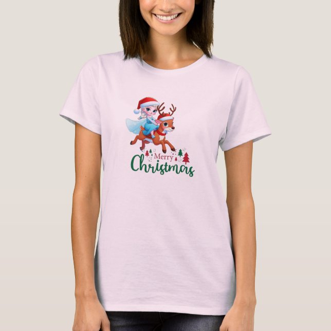 T-shirt Joyeuse reine de Noël et chère chemise design (Devant)