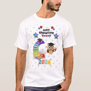 T-shirt Joyeuse remise de diplômes 2026 - Chouette mignonn