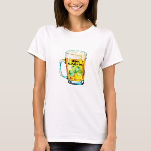T-shirt Joyeuse Saint-Patrick Bière Mug Trèfle Fierté Irla