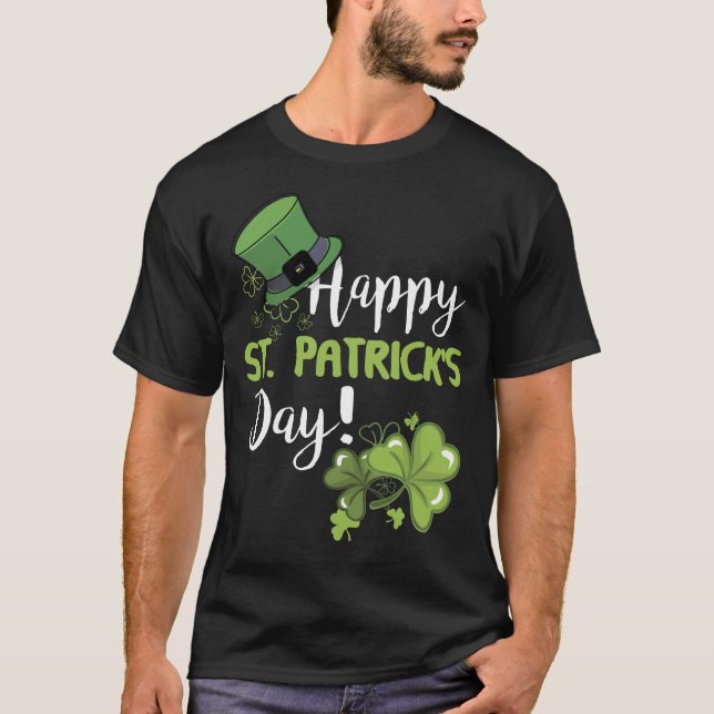 T-shirt Joyeuse Saint Patrick's Day Beaucoup de Shamrock v (Devant)