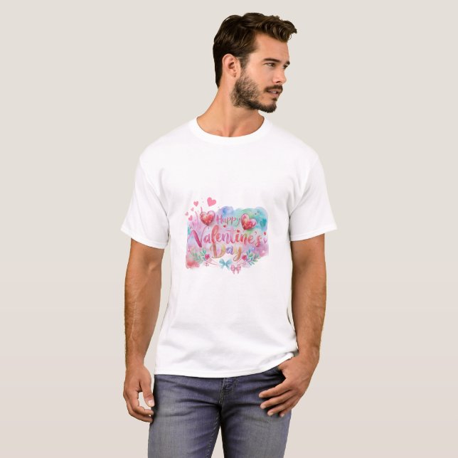 T-shirt Joyeuse Saint-Valentin (Devant entier)